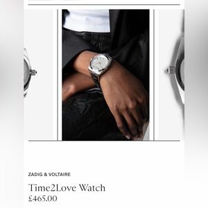 Zadig & Voltaire Stainless Steel Watch with White Dial and Multicolor Accents